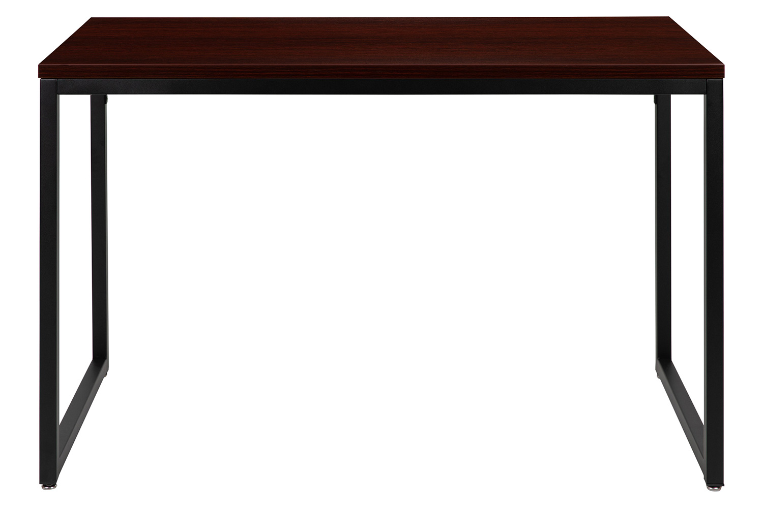 BLNK Tiverton Commercial Industrial Modern Office Computer Desk - Mahogany/Black