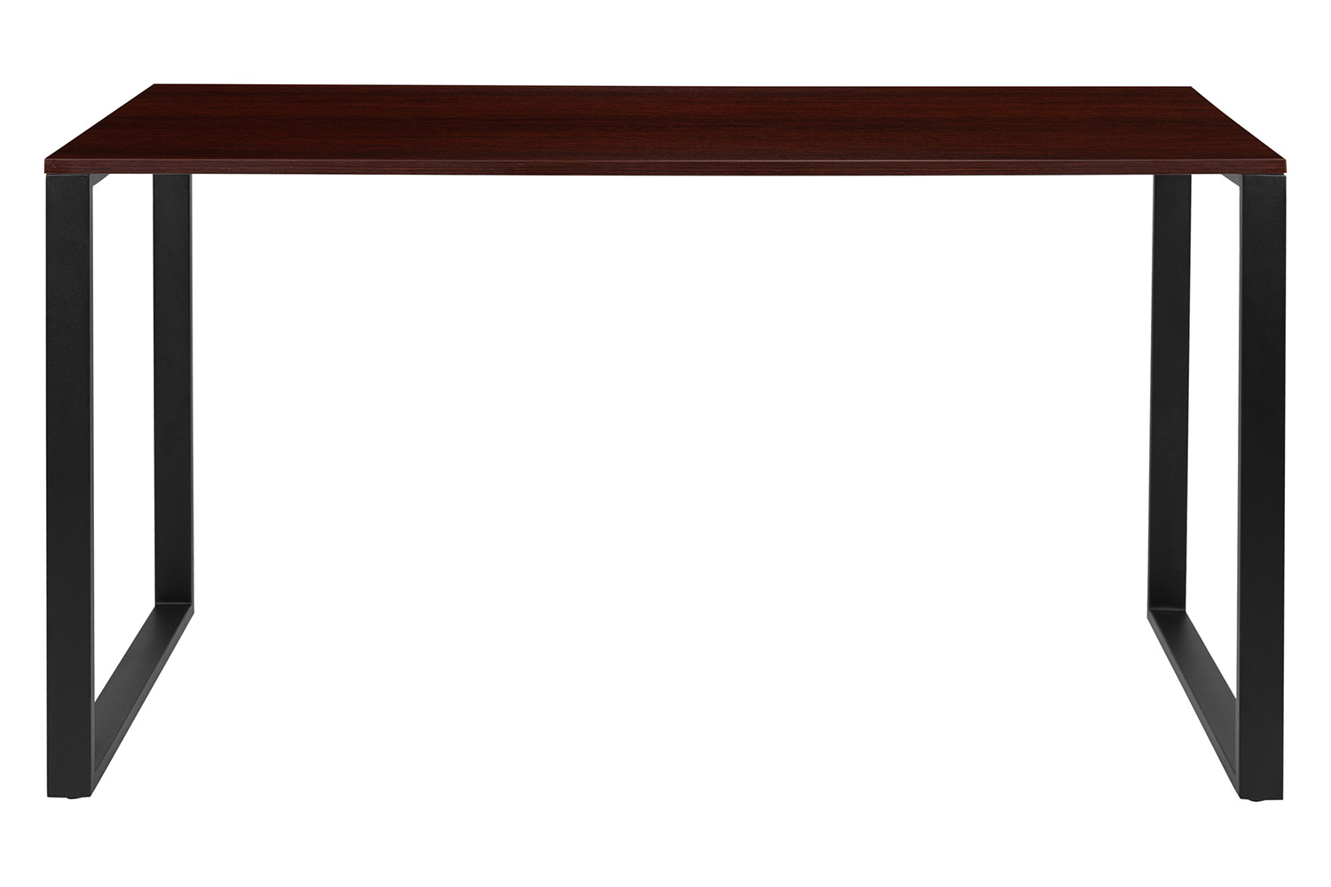 BLNK Kimberly Industrial Style Commercial Computer Desk - Mahogany