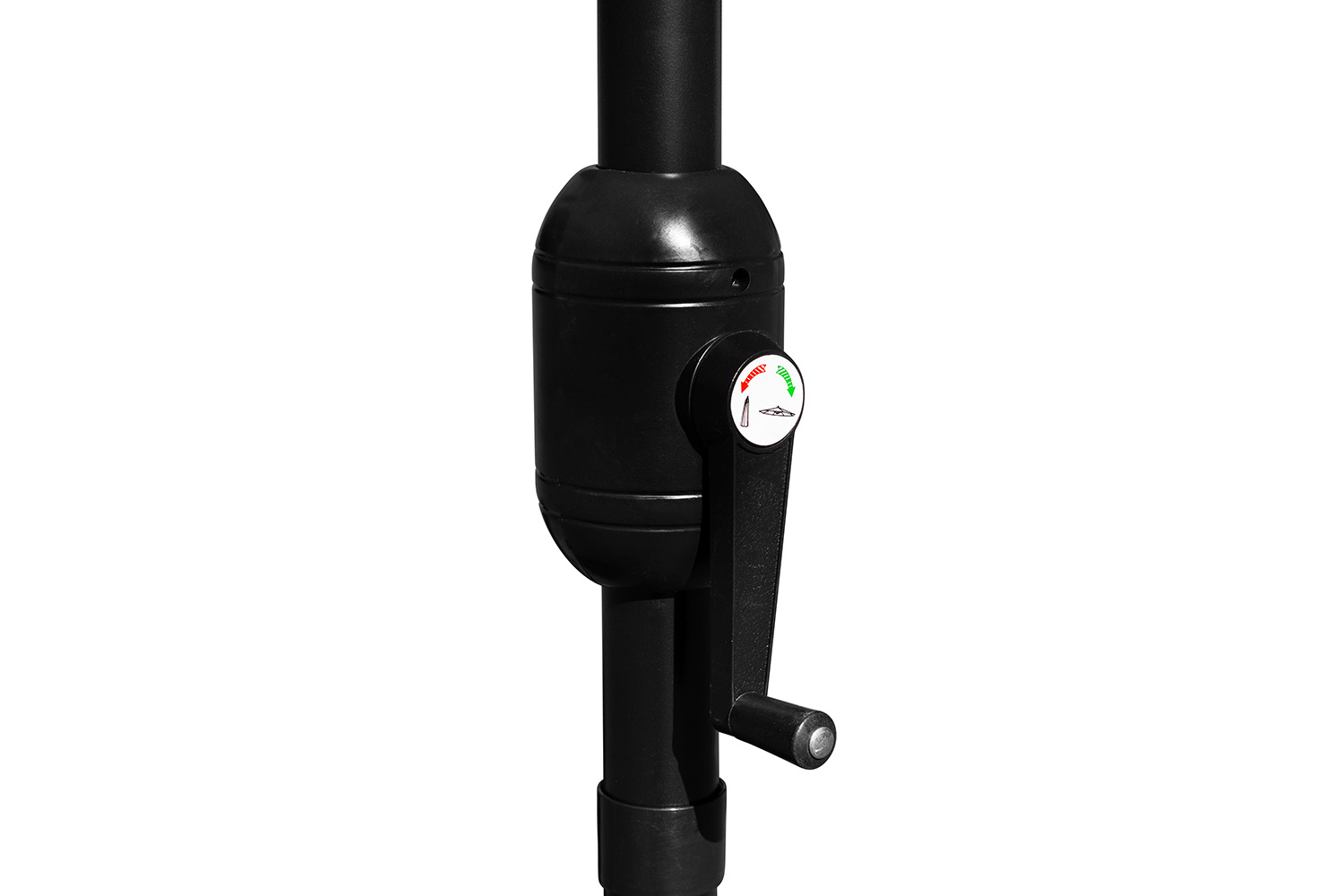 BLNK Sunny Round Umbrella with Crank and Tilt Function and Standing Umbrella Base - Teal