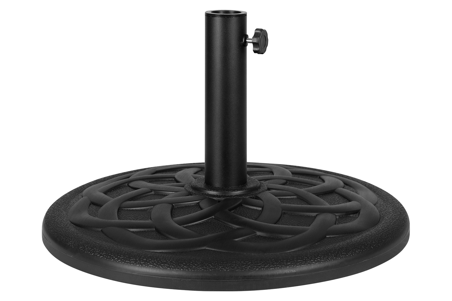 BLNK Sunny Round Umbrella with Crank and Tilt Function and Standing Umbrella Base - Teal