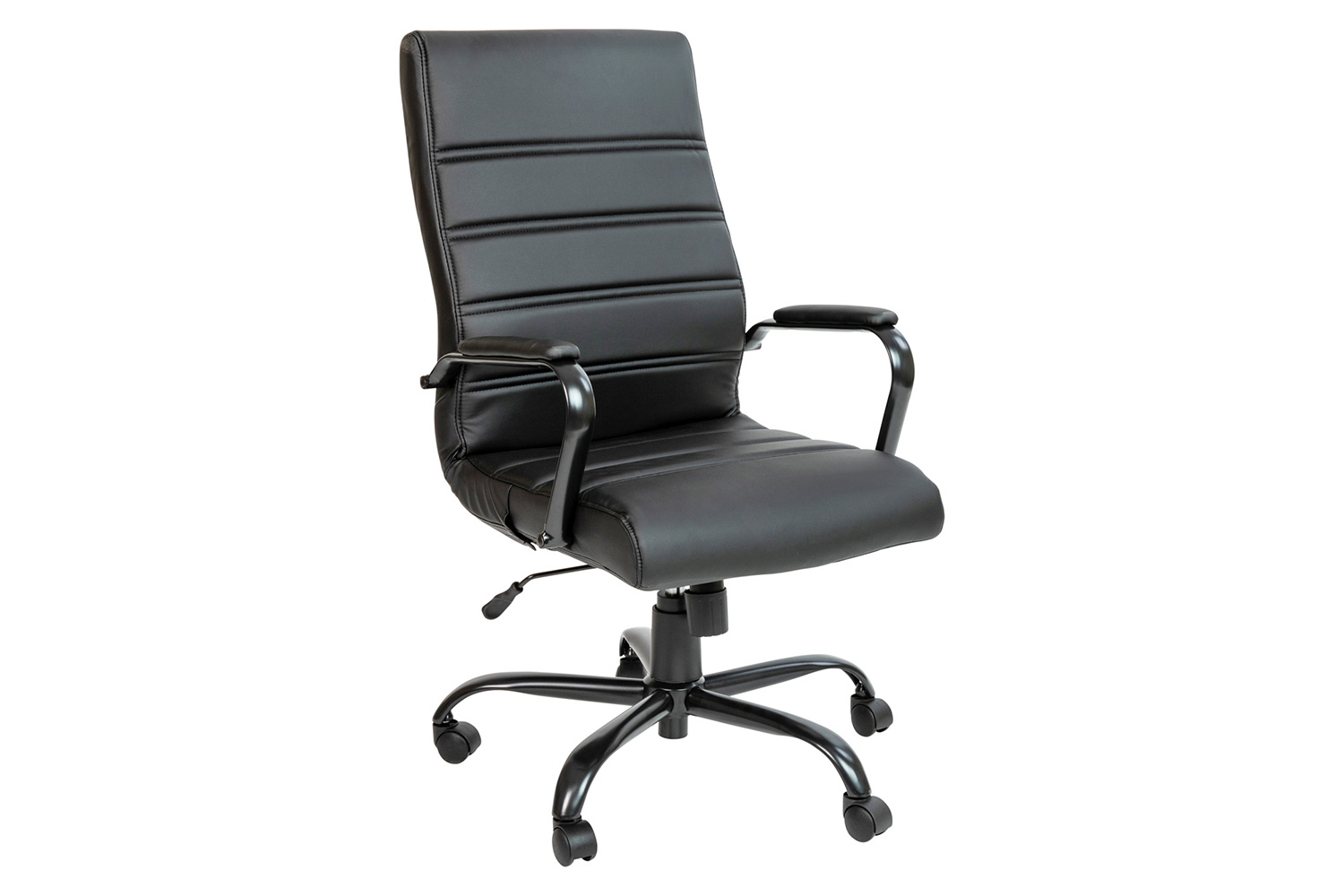 BLNK - Whitney LeatherSoft High-Back Executive Swivel Office Chair with Black Frame and Arms