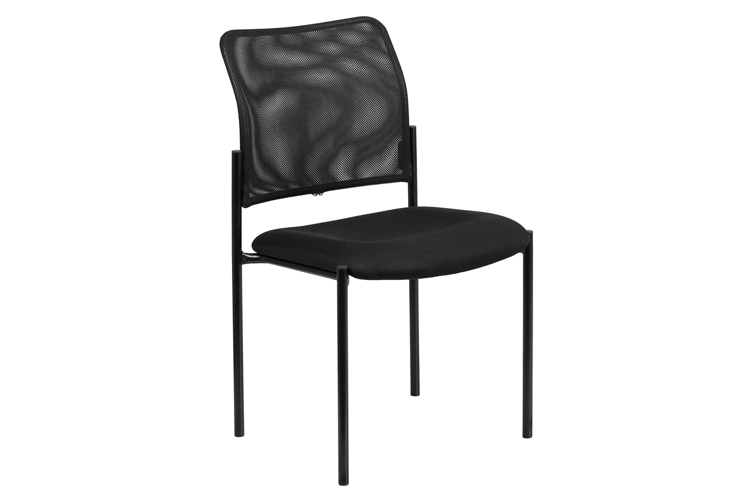 BLNK - Jana Comfort Black Mesh Stackable Steel Side Chair