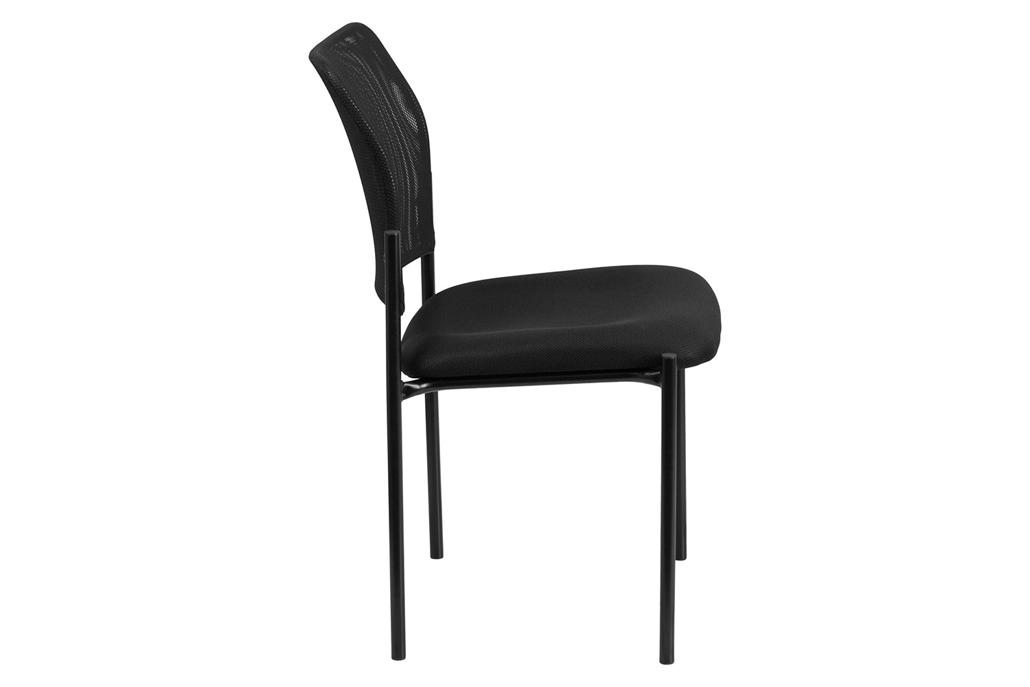 BLNK Jana Comfort Black Mesh Stackable Steel Side Chair