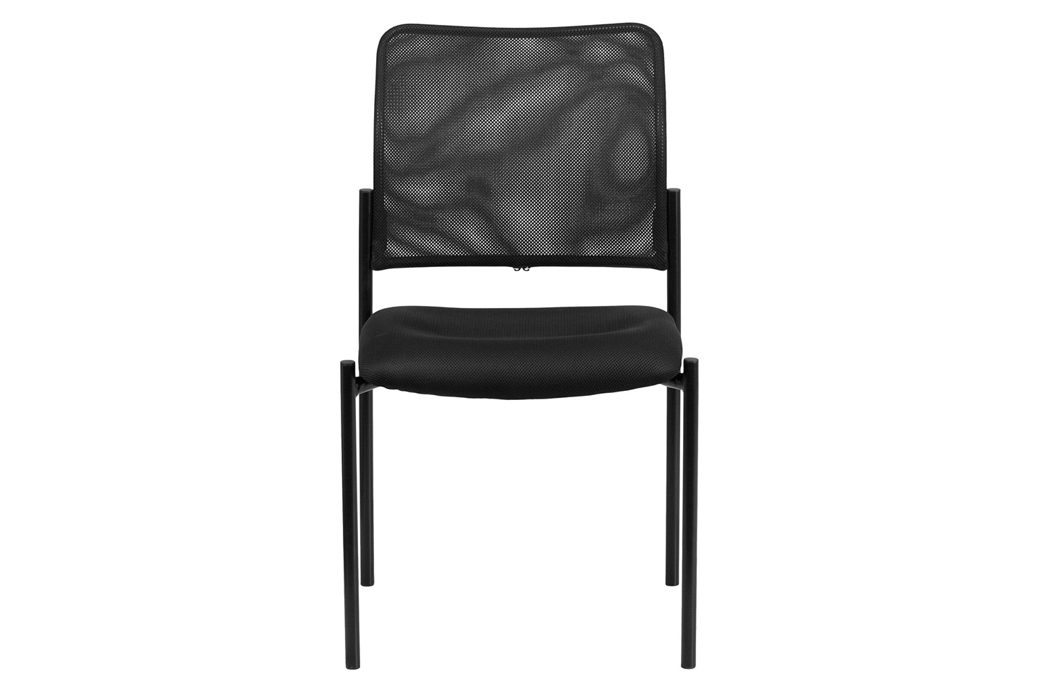 BLNK Jana Comfort Black Mesh Stackable Steel Side Chair