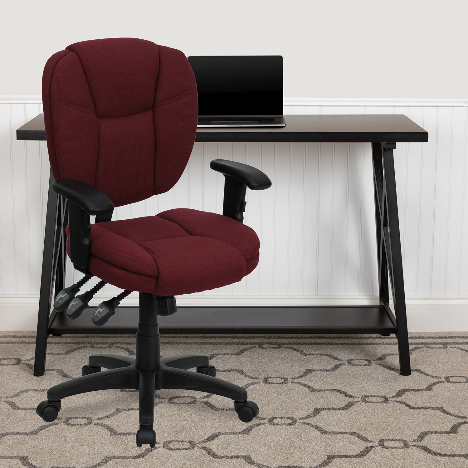 BLNK - Caroline Fabric Multifunction Swivel Ergonomic Task Office Chair with Pillow Top Cushioning