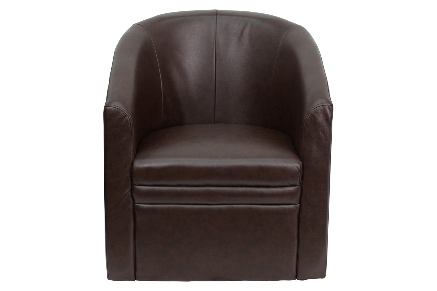 BLNK - Lauren LeatherSoft Barrel-Shaped Guest Chair with Front Panel