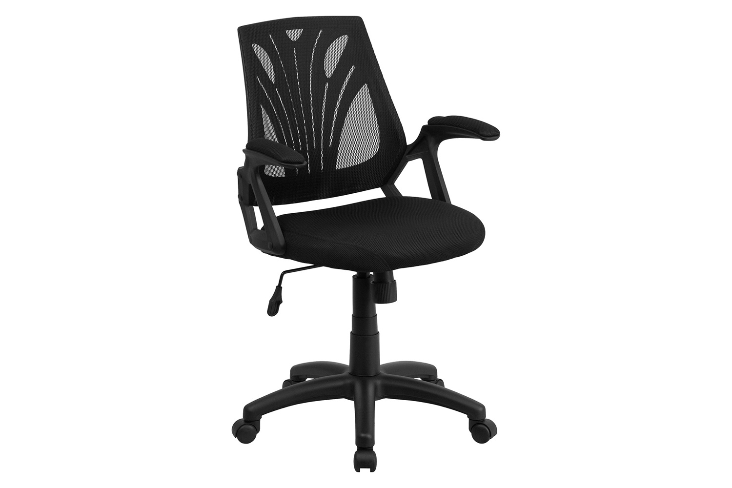 BLNK - Sam Mid-Back Mesh Swivel Task Office Chair with Open Arms
