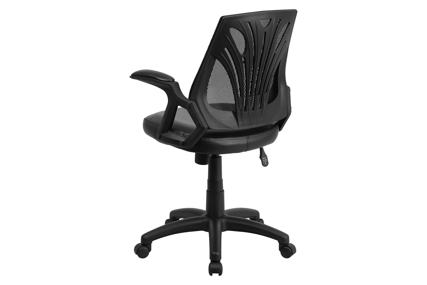 BLNK Sam Mid-Back Mesh Swivel Task Office Chair with Open Arms - LeatherSoft