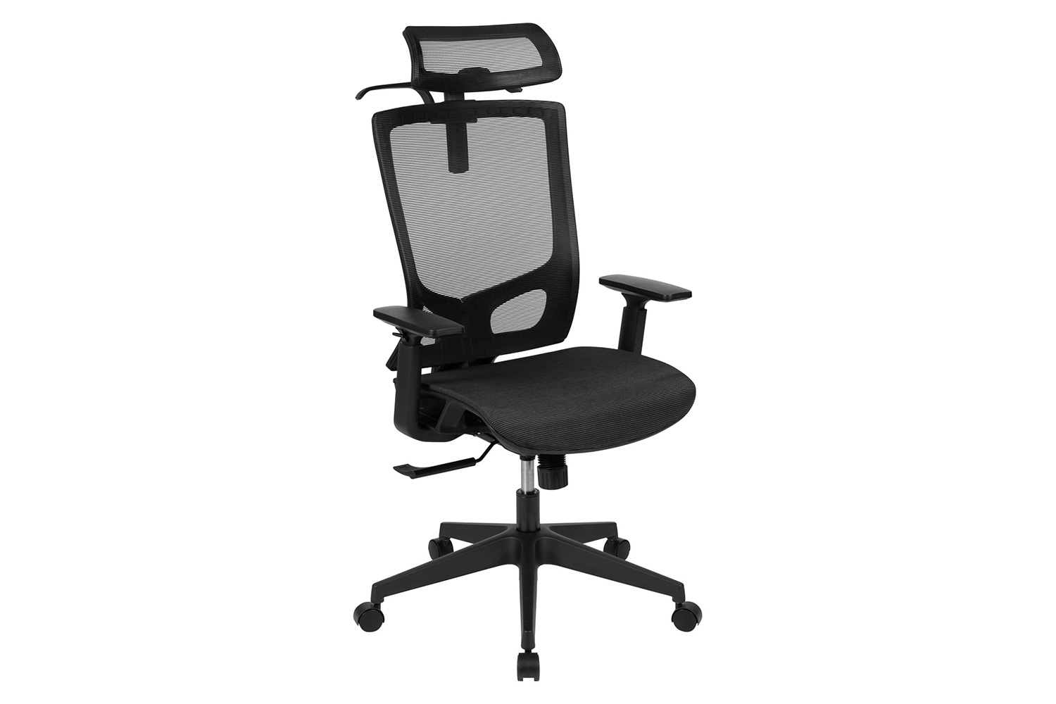 BLNK - Layla Ergonomic Mesh Office Chair with Synchro-Tilt, Pivot Adjustable Headrest, Lumbar Support, Coat Hanger and Adjustable Arms