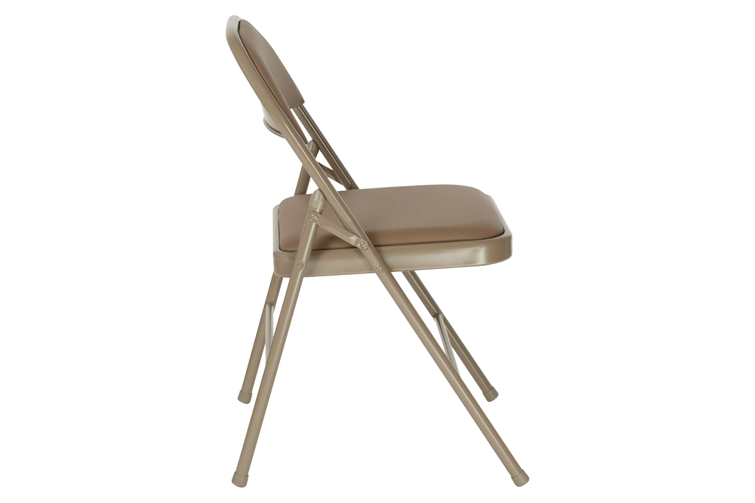 BLNK HERCULES Series Vinyl Double Braced Folding Chair - Beige