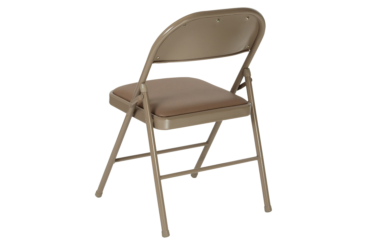 BLNK HERCULES Series Vinyl Double Braced Folding Chair - Beige