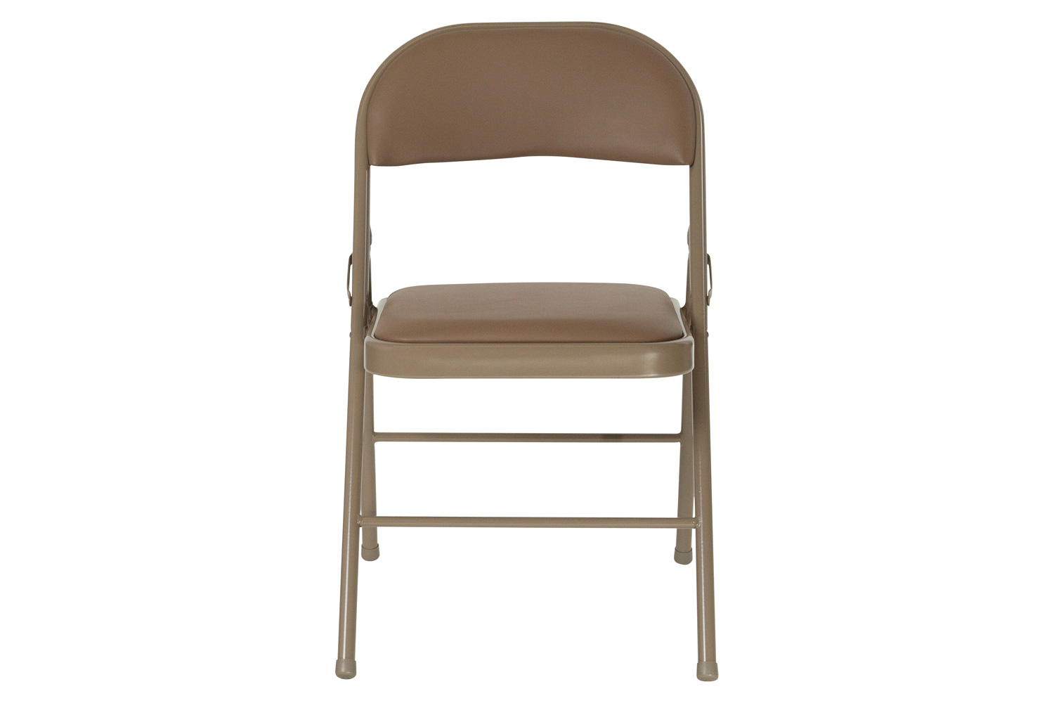 BLNK HERCULES Series Vinyl Double Braced Folding Chair - Beige