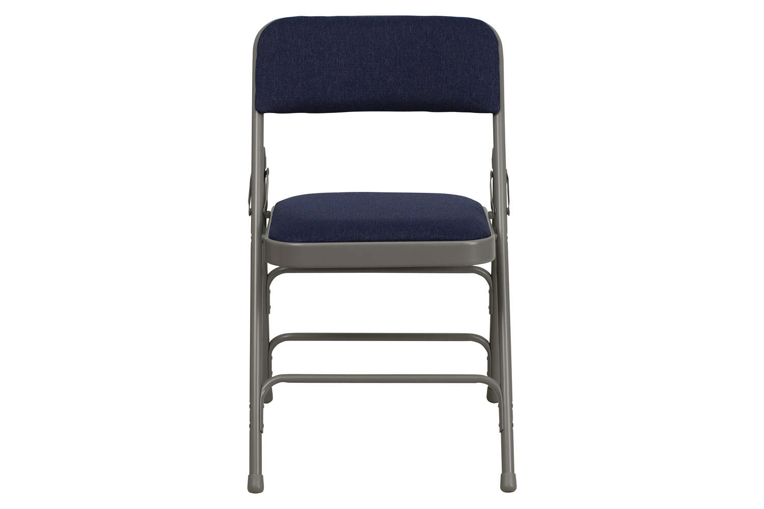 BLNK HERCULES Series Fabric Curved Triple Braced and Double Hinged Metal Folding Chair - Navy