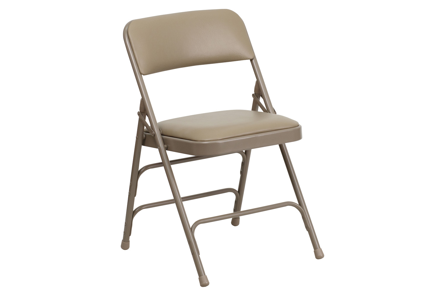 BLNK - HERCULES Series Vinyl Curved Triple Braced and Double Hinged Metal Folding Chair