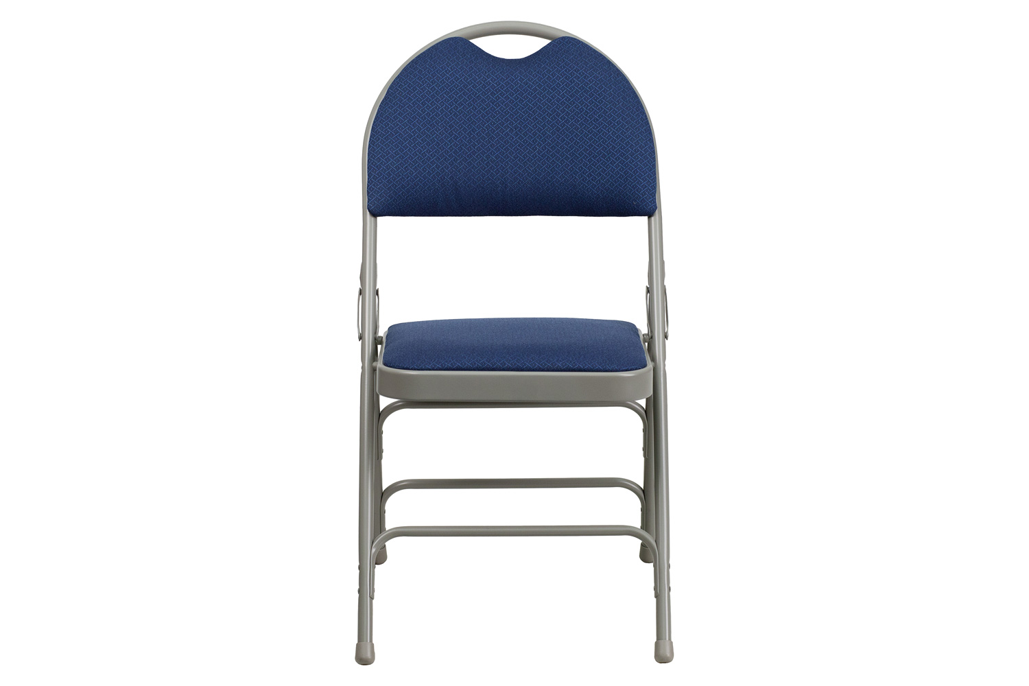 BLNK HERCULES Series Fabric Ultra-Premium Triple Braced Metal Folding Chair with Easy-Carry Handle - Navy