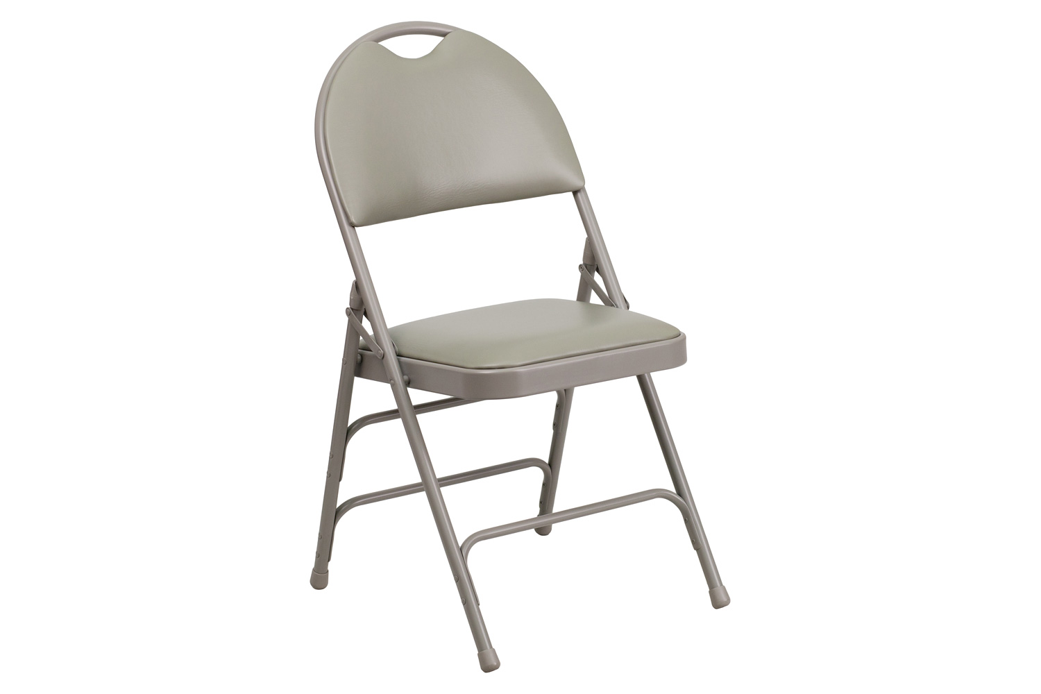 BLNK - HERCULES Series Vinyl Ultra-Premium Triple Braced Metal Folding Chair with Easy-Carry Handle