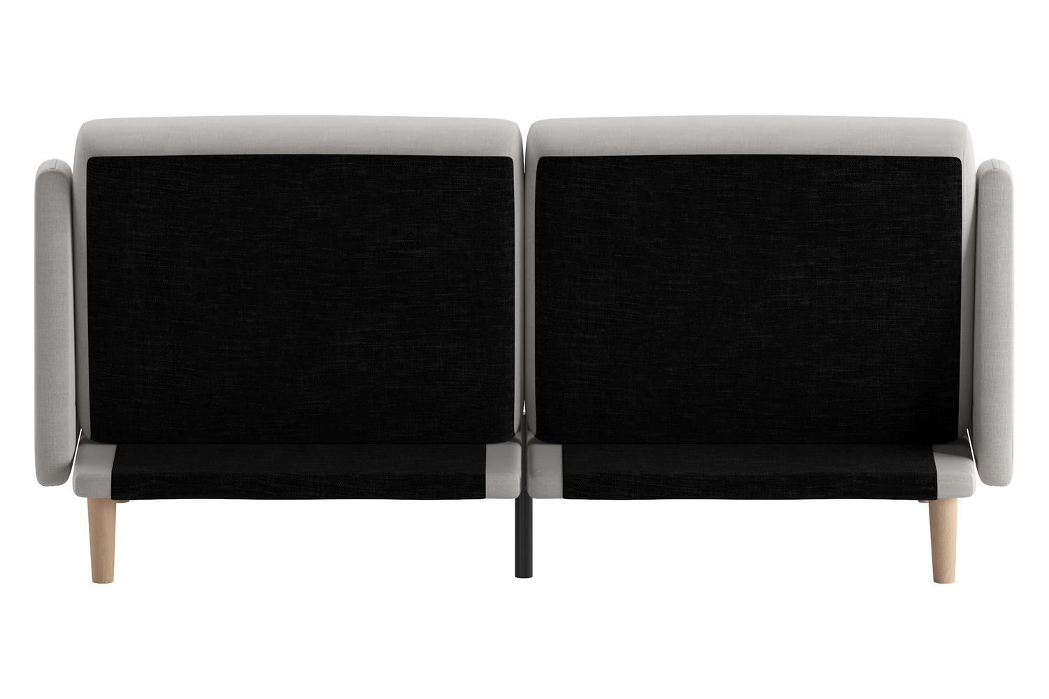 BLNK Carter Faux Linen Premium Tufted Split Back Sofa Futon with Solid Wooden Legs - Stone