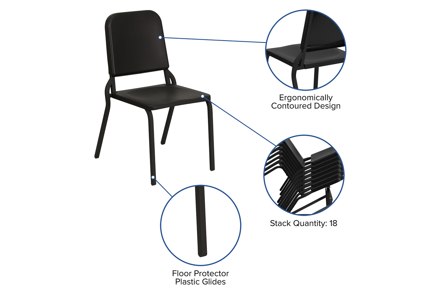 BLNK - HERCULES Series High Density Stackable Melody Band/Music Chair
