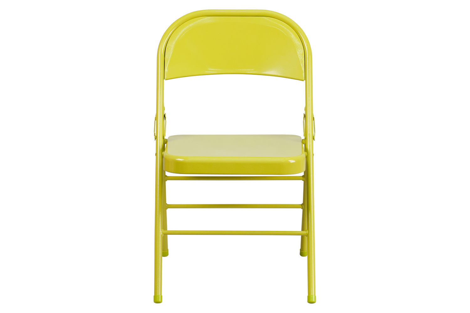 BLNK HERCULES COLORBURST Series Metal Triple Braced and Double Hinged Folding Chair - Twisted Citron