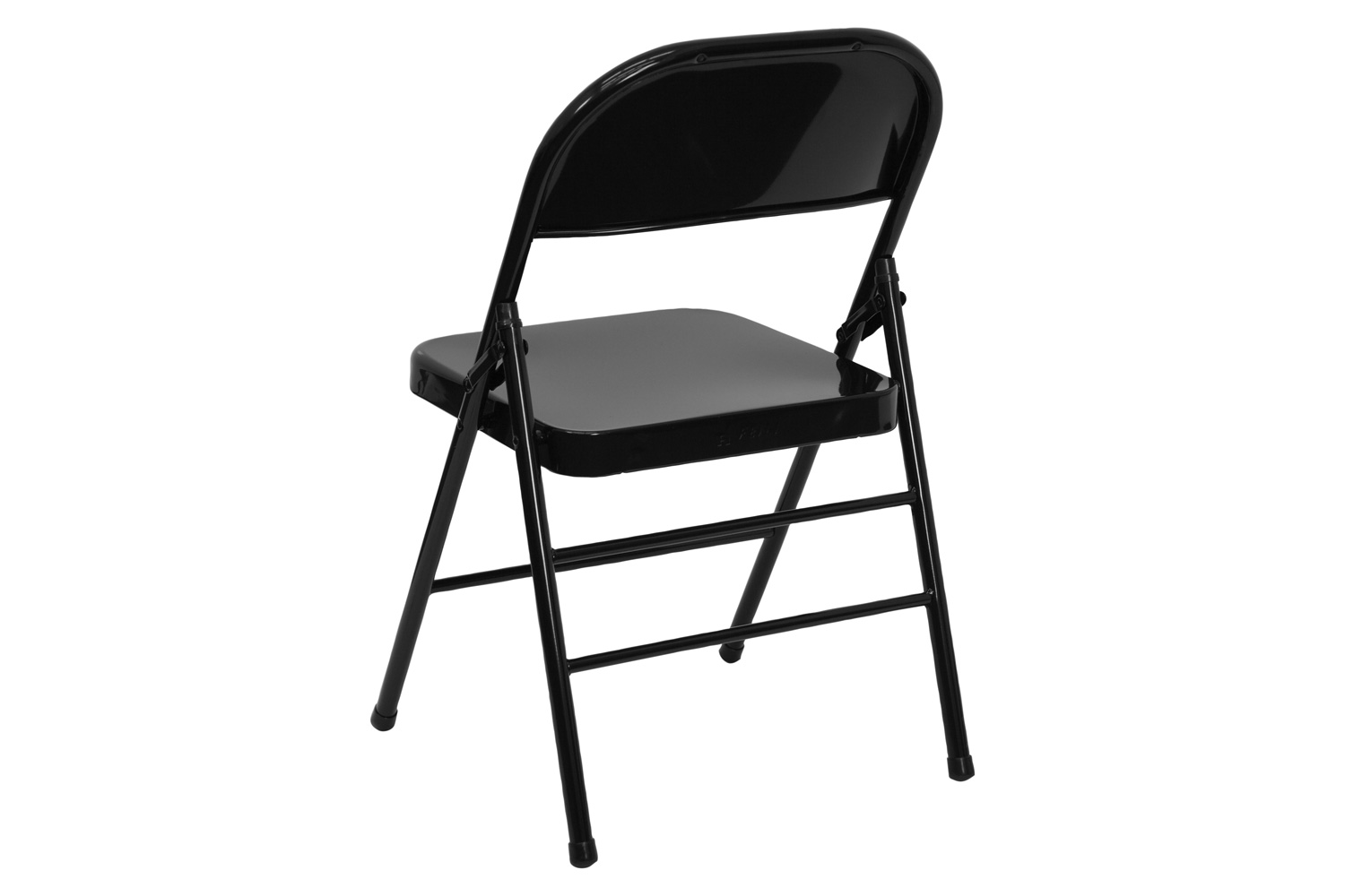 BLNK HERCULES Series Triple Braced and Double Hinged Metal Folding Chair - Black