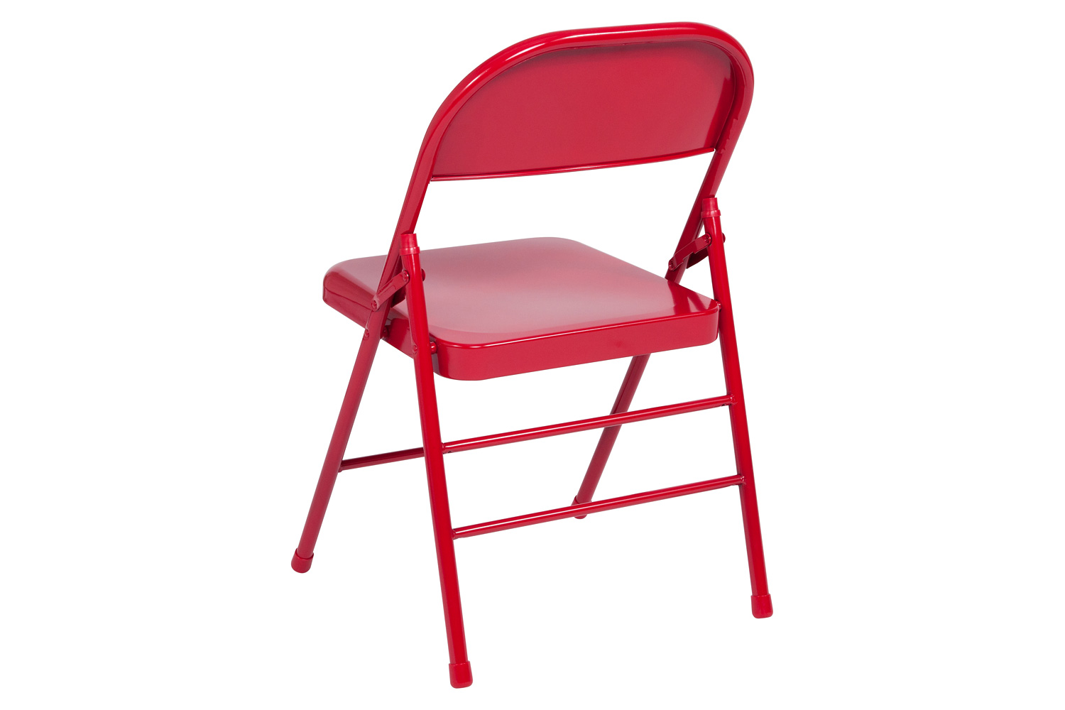 BLNK HERCULES Series Triple Braced and Double Hinged Metal Folding Chair - Red