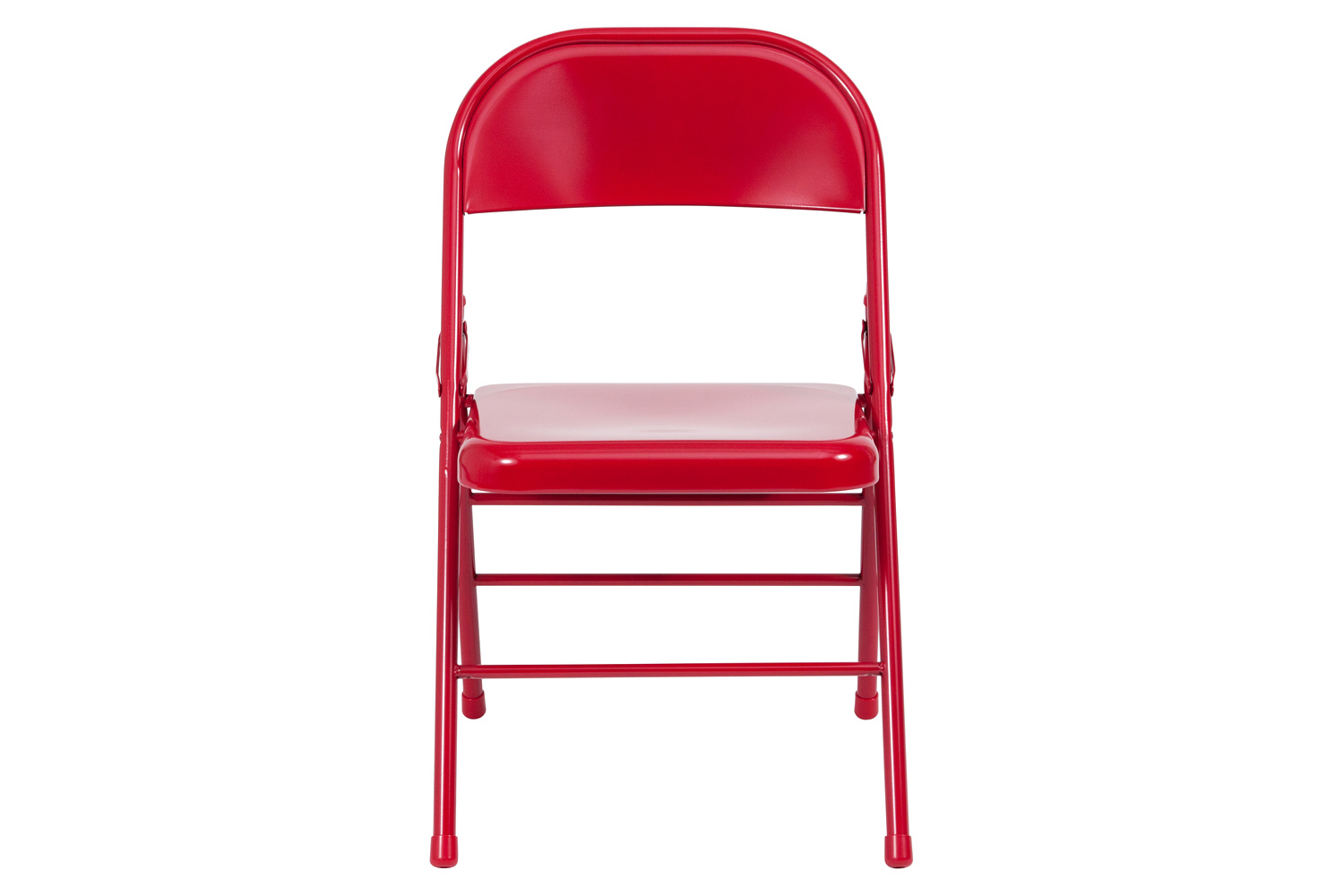 BLNK HERCULES Series Triple Braced and Double Hinged Metal Folding Chair - Red