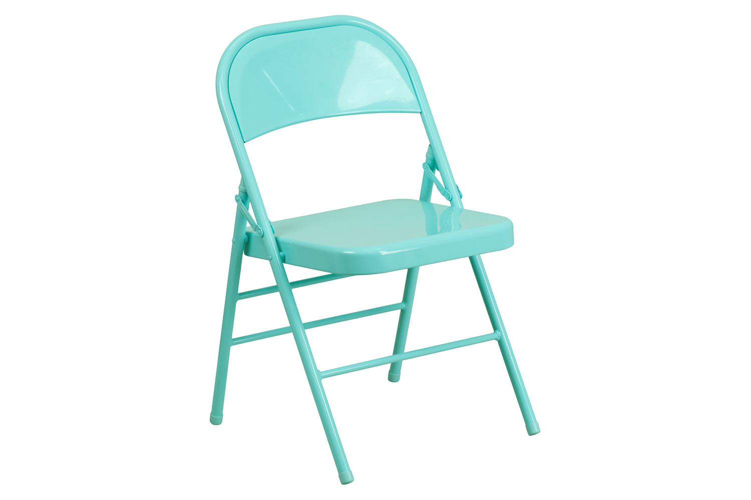 BLNK - HERCULES COLORBURST Series Metal Triple Braced and Double Hinged Folding Chair