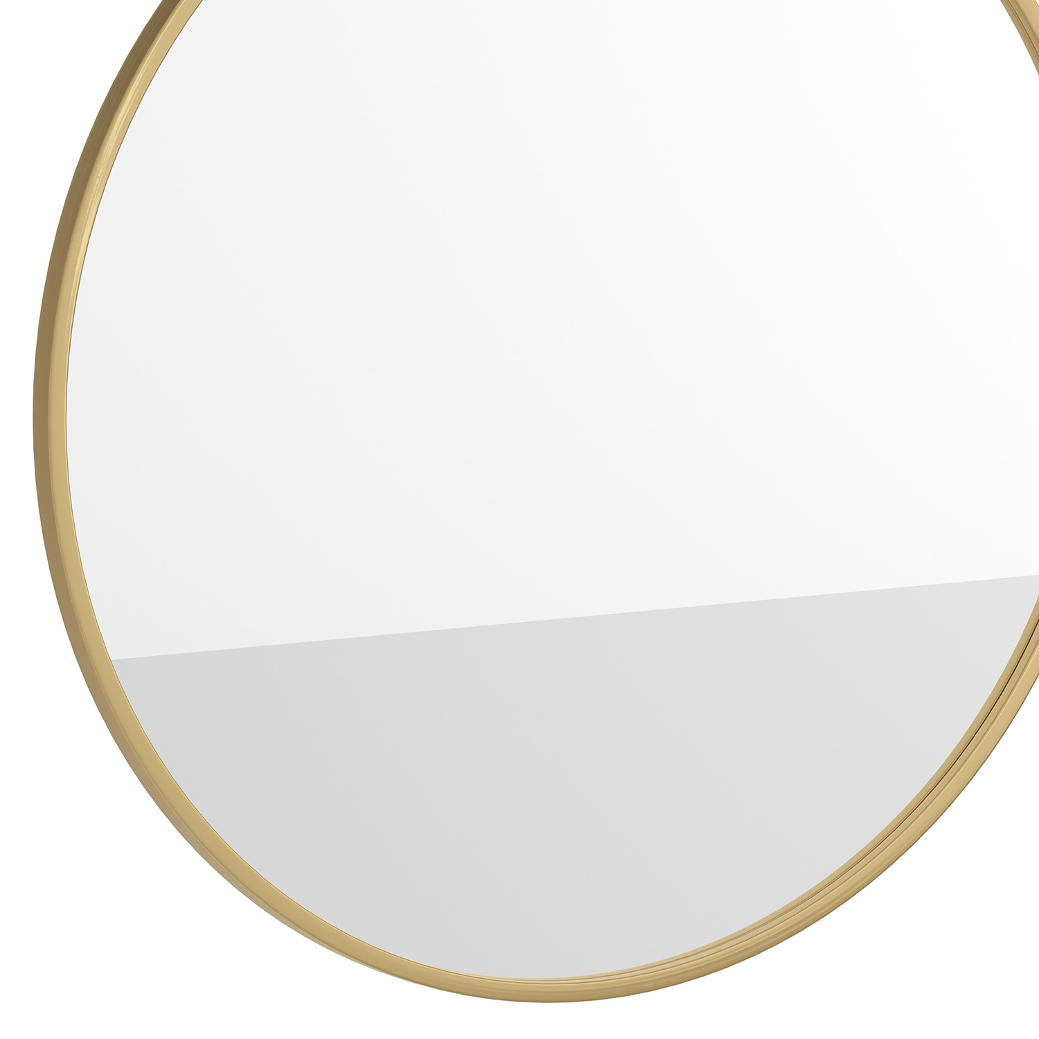 BLNK Julianne Style 2 Round Metal Framed Wall Mirror - Gold, 30"D