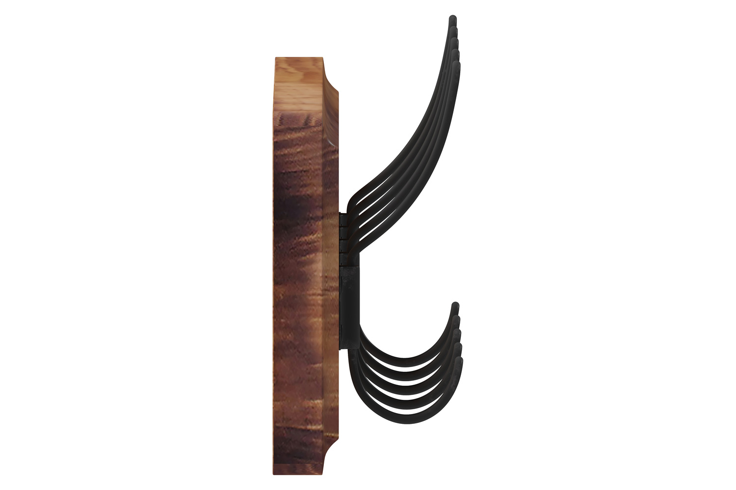 BLNK Daly Wall Mounted Solid Pine Wood Storage Rack with 5 Hooks - Rustic Brown