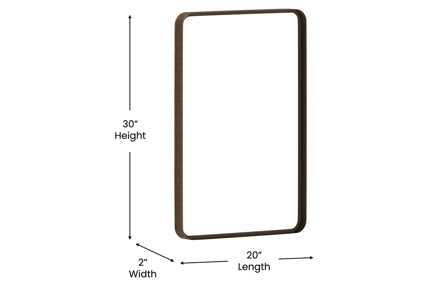 BLNK Janinne Decorative Wall Mirror - Brushed Bronze