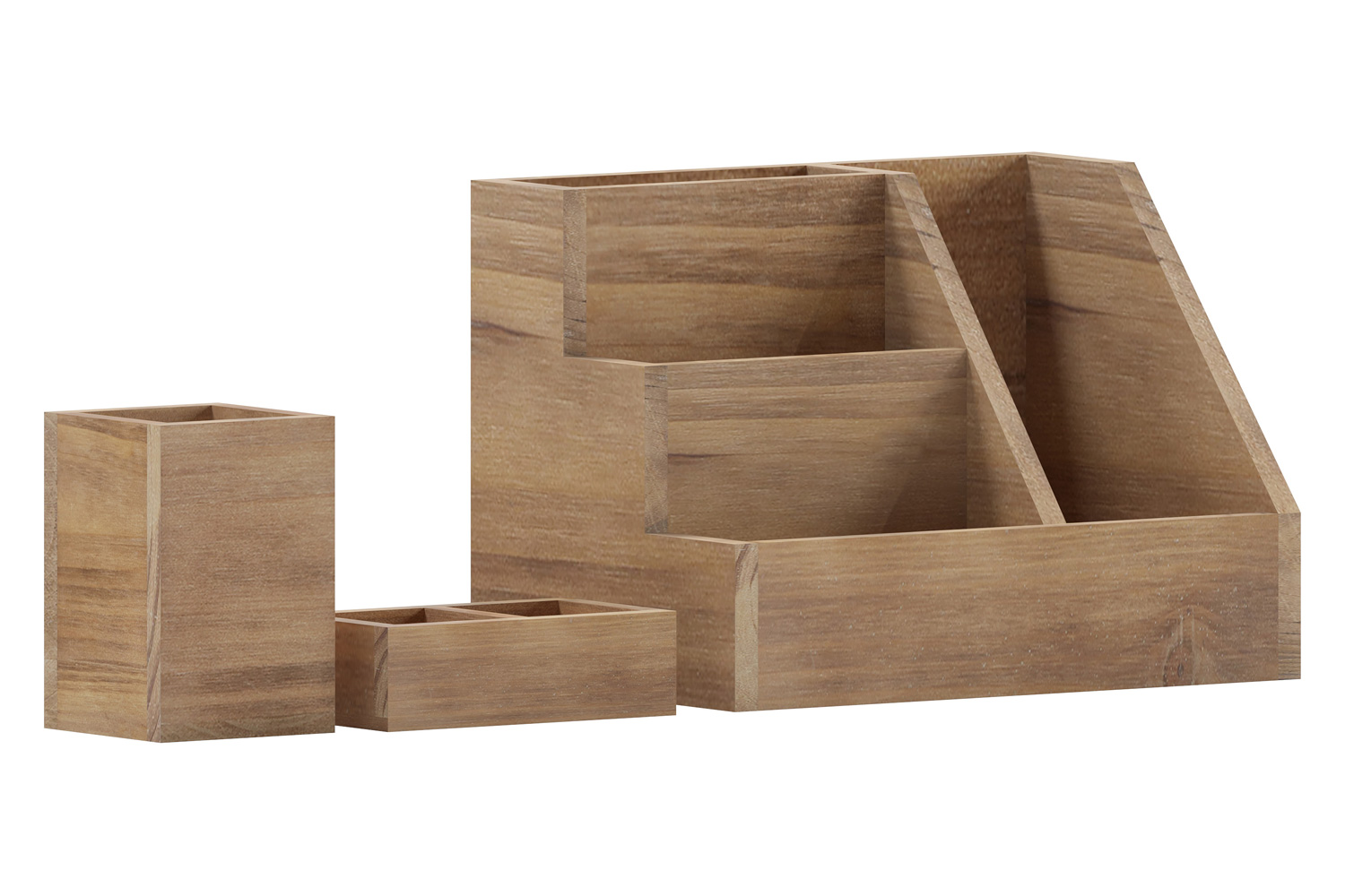 BLNK Comerford Wooden Organizer Set 3 Piece - Rustic Brown
