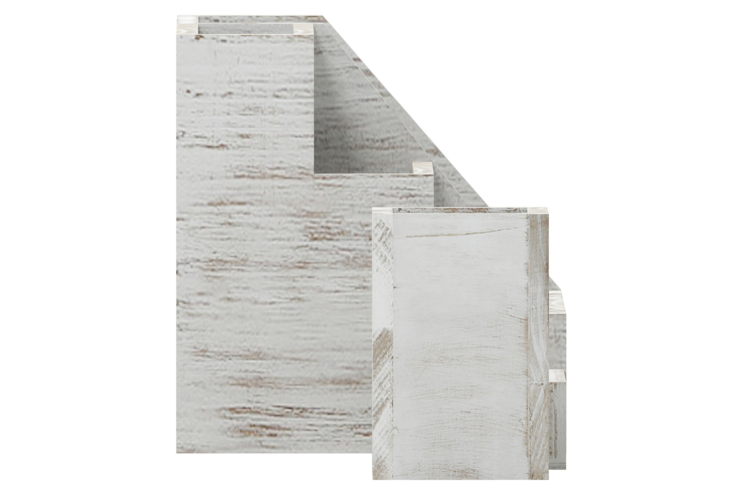 BLNK Comerford Wooden Organizer Set 3 Piece - Whitewashed