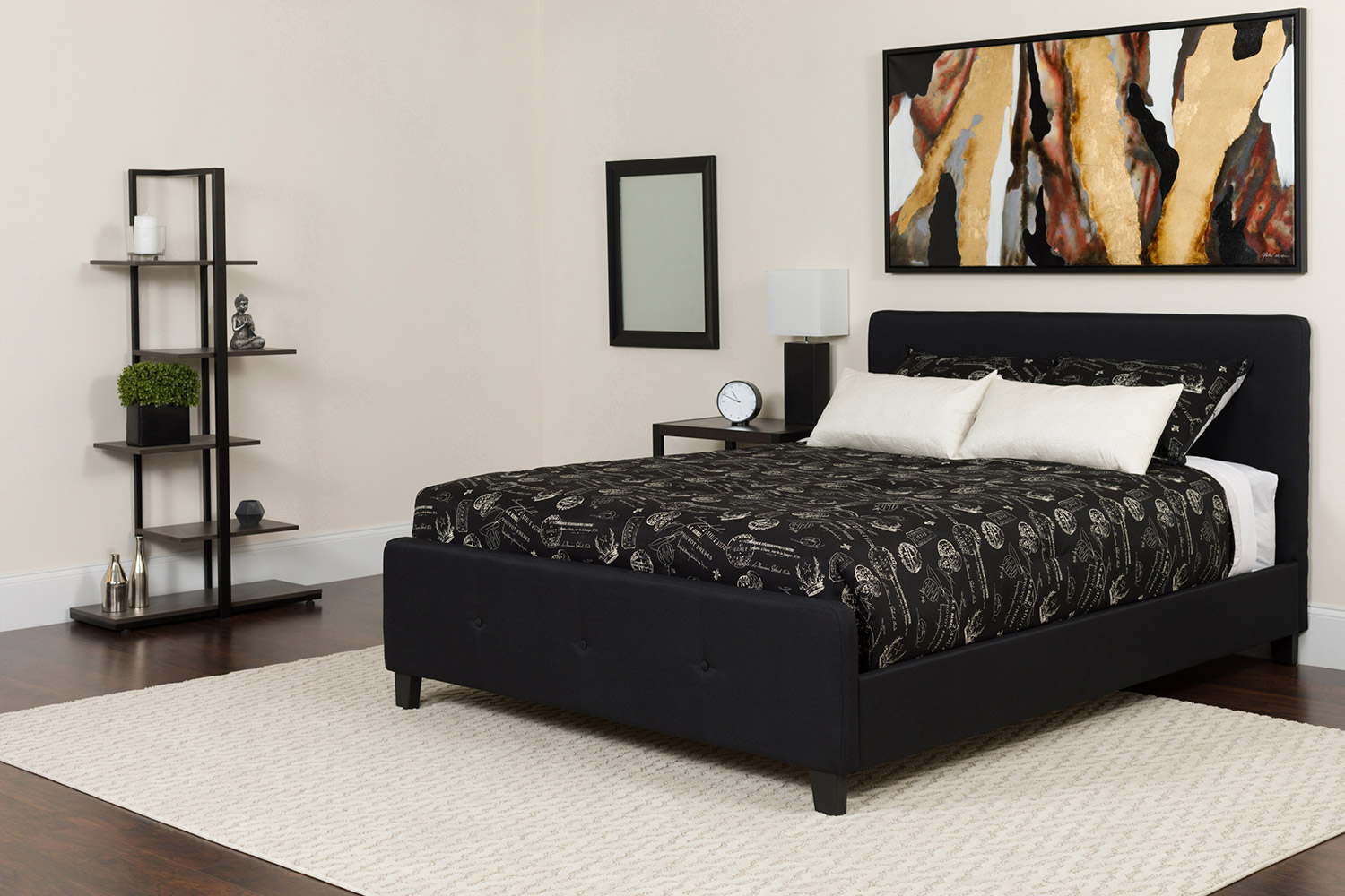 BLNK - Tribeca Tufted Upholstered Platform Bed with Pocket Spring Mattress