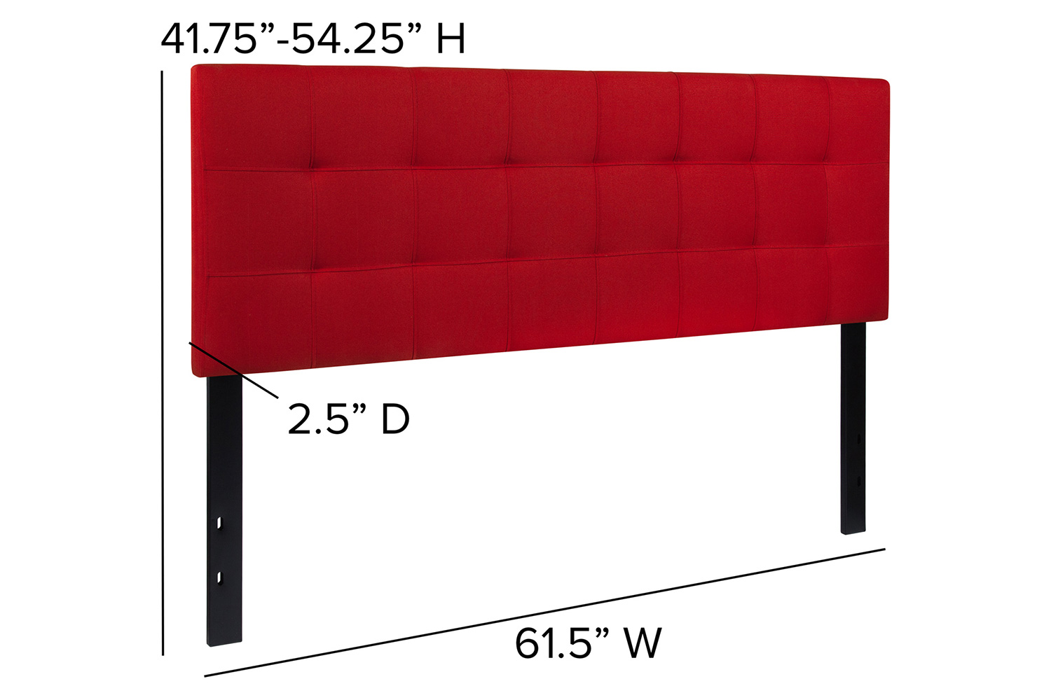 BLNK Bedford Fabric Tufted Upholstered Headboard - Red, Queen Size