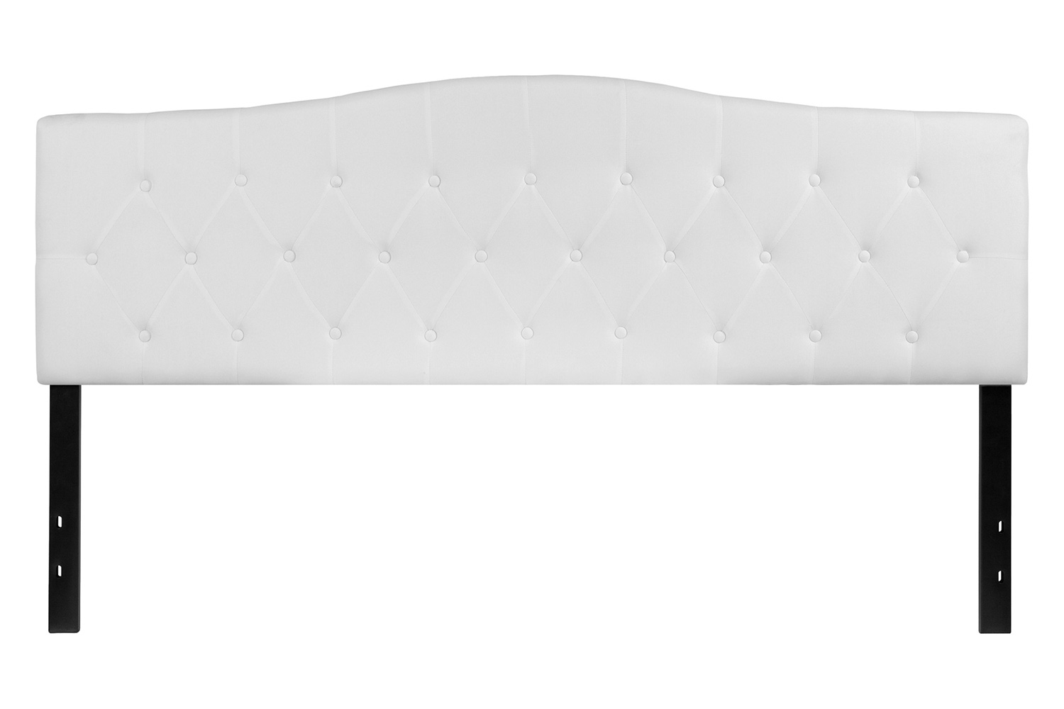BLNK Cambridge Fabric Tufted Upholstered Headboard - White, King Size