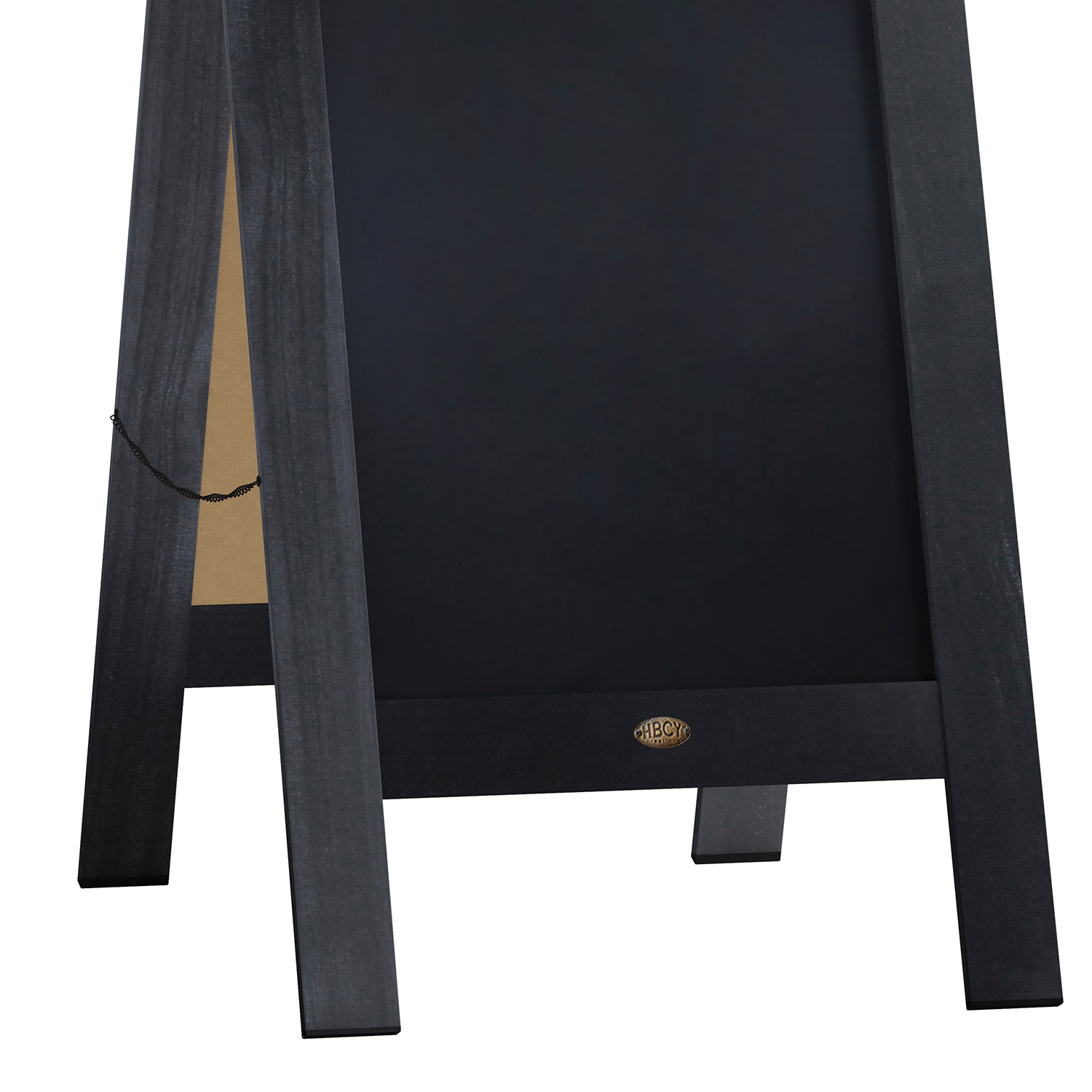 BLNK Canterbury Vintage Wooden A-Frame Magnetic Indoor-Outdoor Chalkboard Sign - Black
