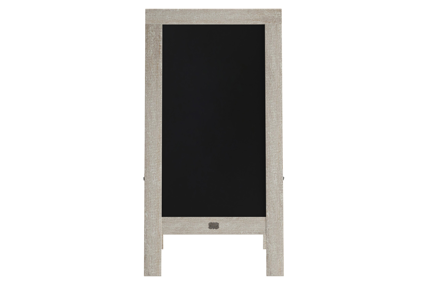 BLNK Canterbury Wooden Indoor-Outdoor A-Frame Magnetic Chalkboard Sign Set with 8 Chalk Markers - Weathered