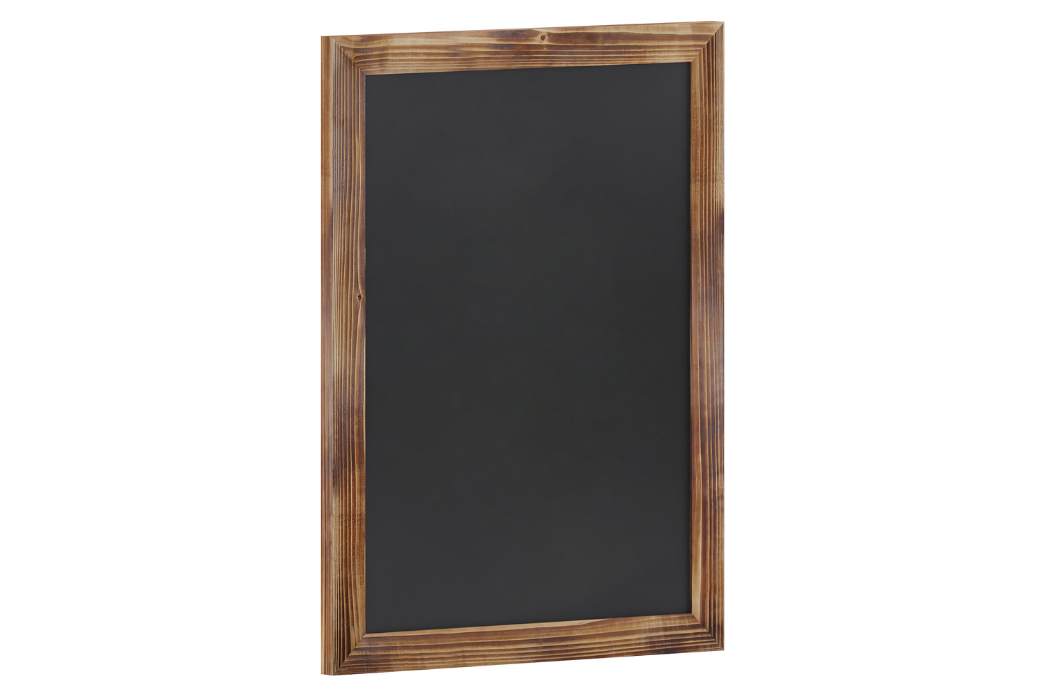 BLNK Canterbury Wall Mount Magnetic Chalkboard Sign with Eraser - Torched Wood, 18"W x 24"H