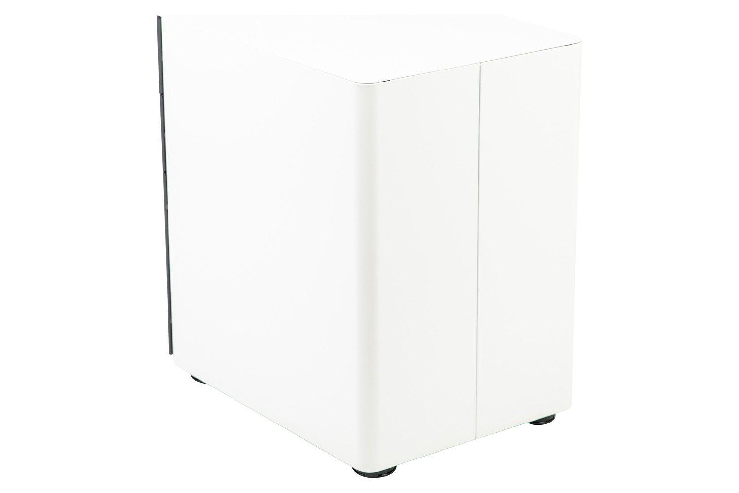 BLNK Warner 3-Drawer Mobile Locking Filing Cabinet with Anti-Tilt Mechanism and Letter-Legal Drawer - White/Charcoal