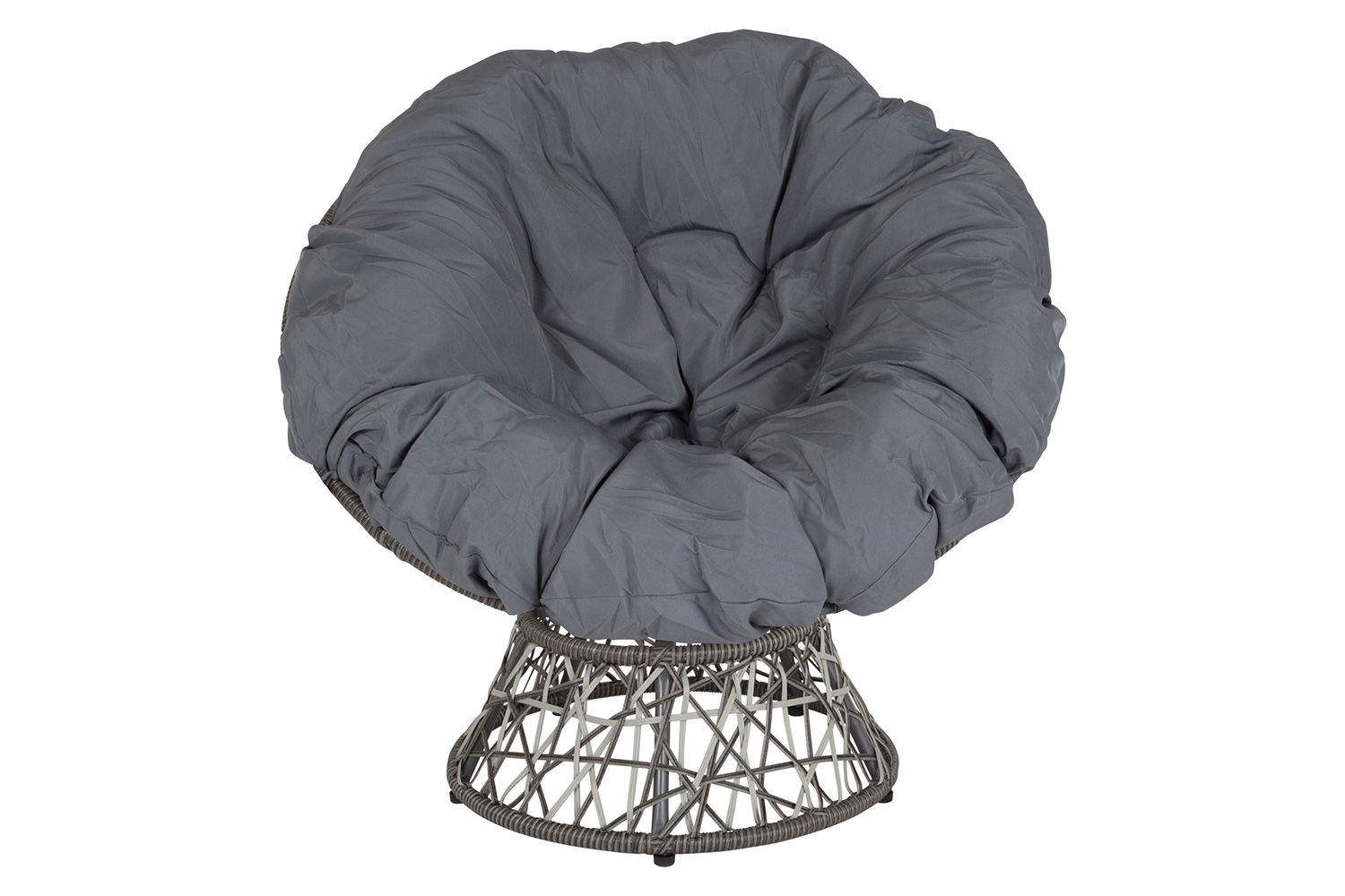 BLNK - Bowie Comfort Series Swivel Patio Chair with Dark Gray Cushion