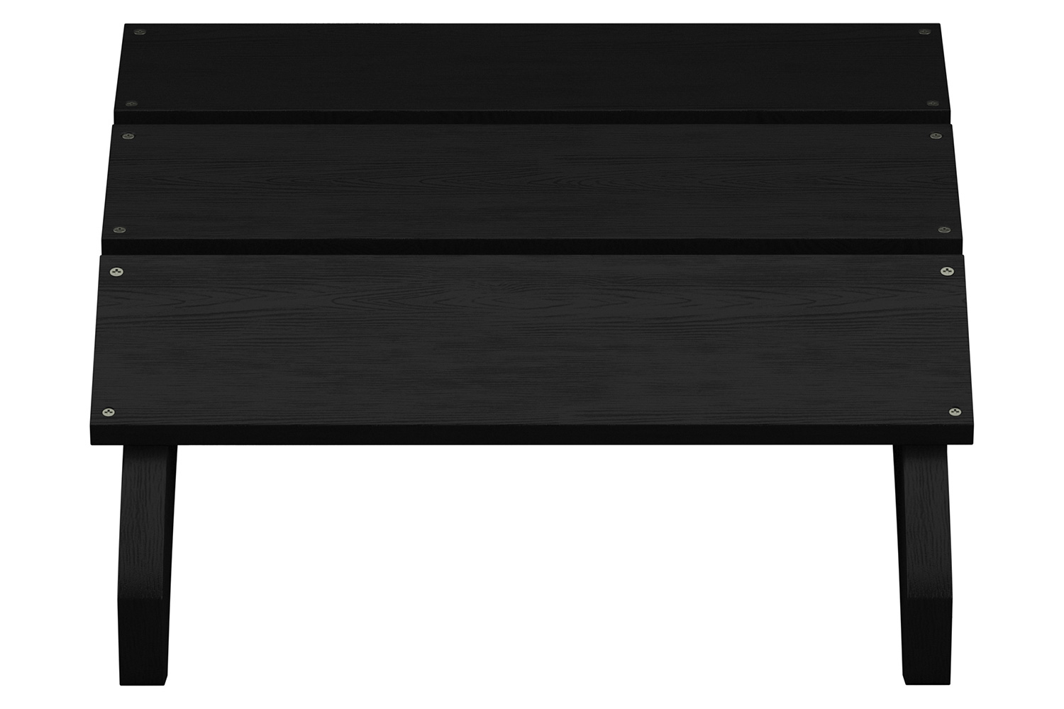 BLNK Sawyer Commercial All-Weather Poly Resin Wood Adirondack Ottoman Foot Rest - Black