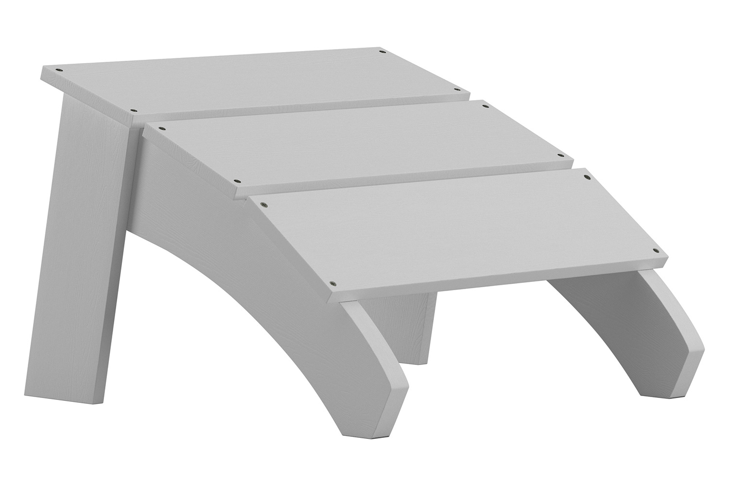 BLNK Sawyer Commercial All-Weather Poly Resin Wood Adirondack Ottoman Foot Rest - White