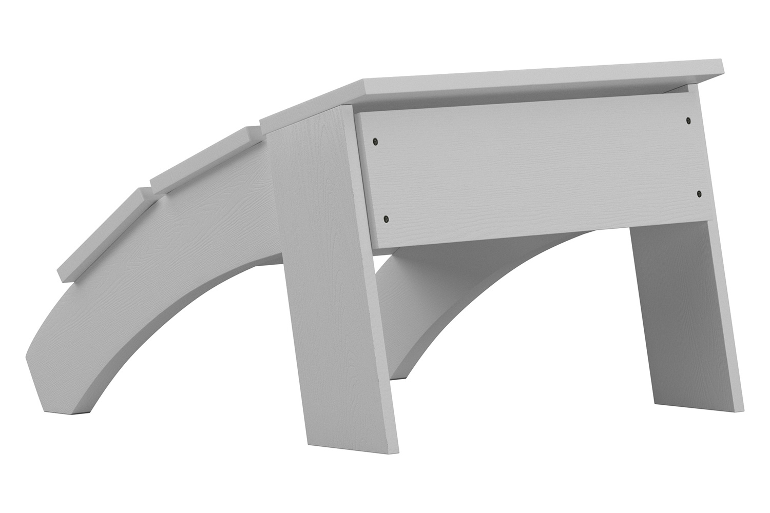BLNK Sawyer Commercial All-Weather Poly Resin Wood Adirondack Ottoman Foot Rest - White