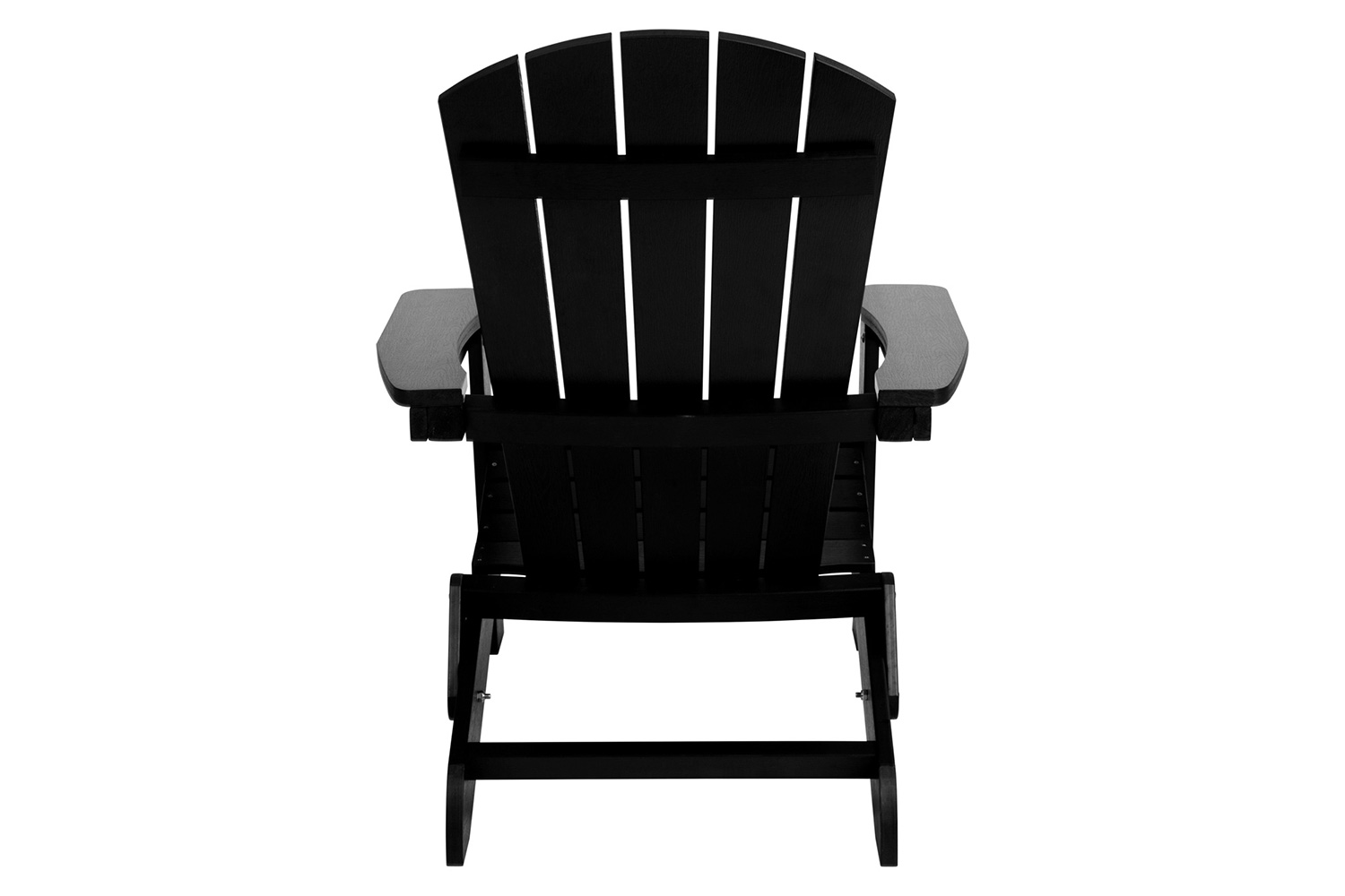 BLNK Charlestown Commercial All-Weather Poly Resin Wood Folding Adirondack Chair - Black