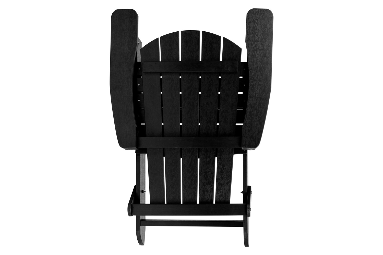 BLNK Charlestown Commercial All-Weather Poly Resin Wood Folding Adirondack Chair - Black