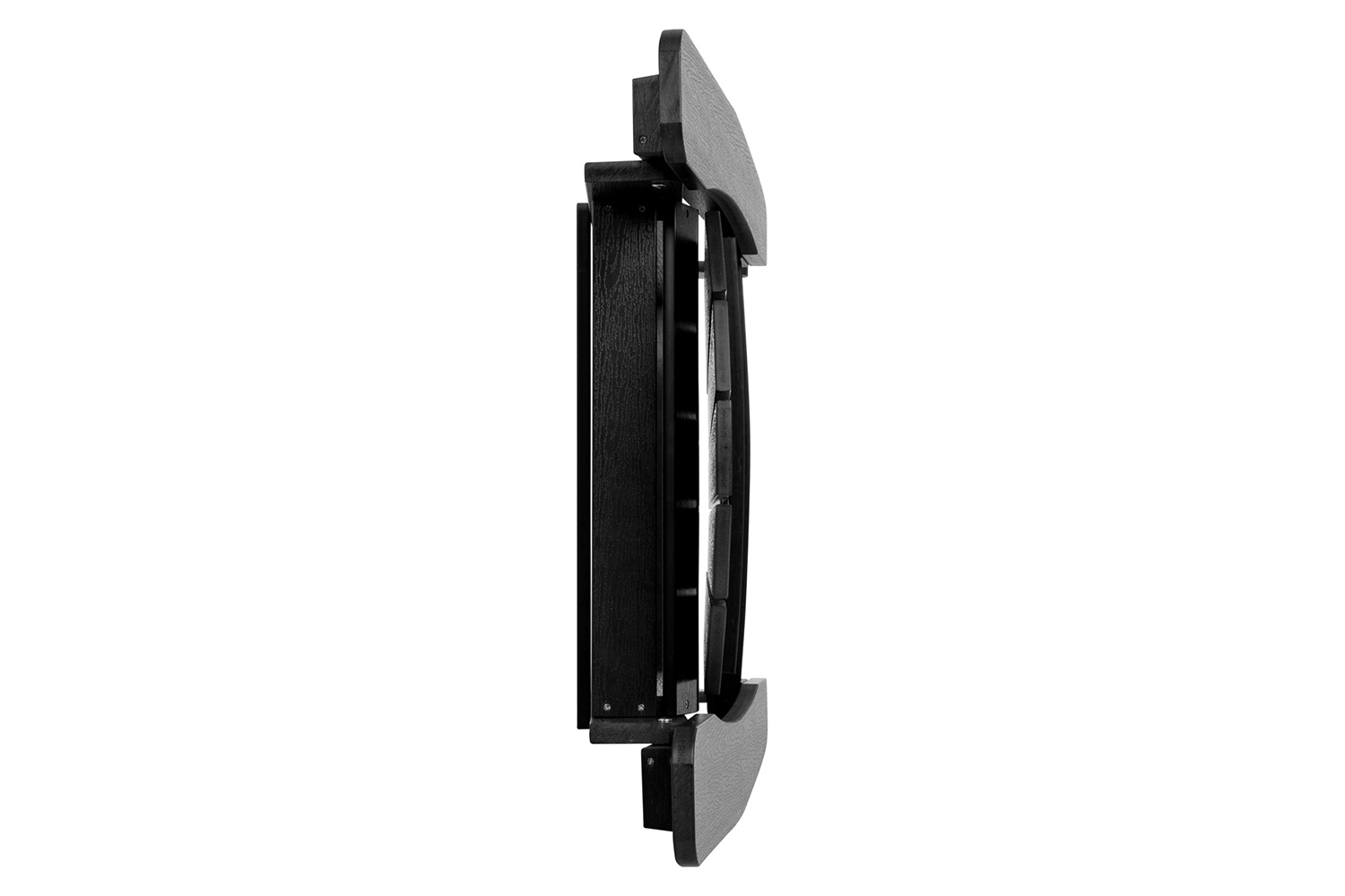BLNK Charlestown Commercial All-Weather Poly Resin Wood Folding Adirondack Chair - Black