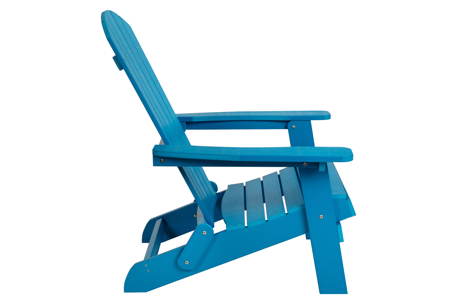 BLNK Charlestown Commercial All-Weather Poly Resin Wood Folding Adirondack Chair - Blue