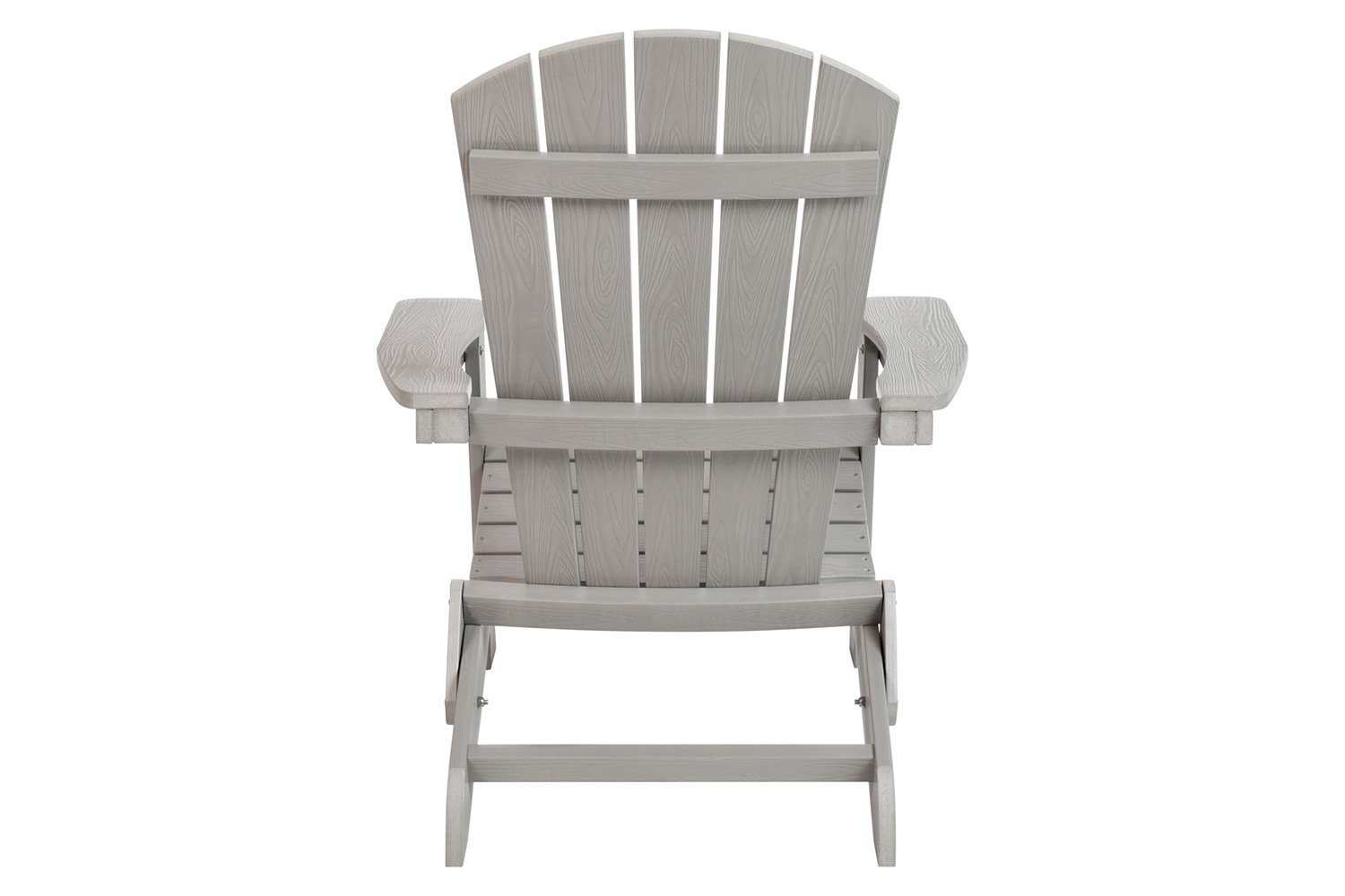 BLNK Charlestown Commercial All-Weather Poly Resin Wood Folding Adirondack Chair - Gray