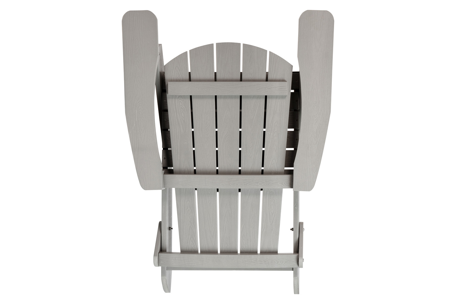 BLNK Charlestown Commercial All-Weather Poly Resin Wood Folding Adirondack Chair - Gray
