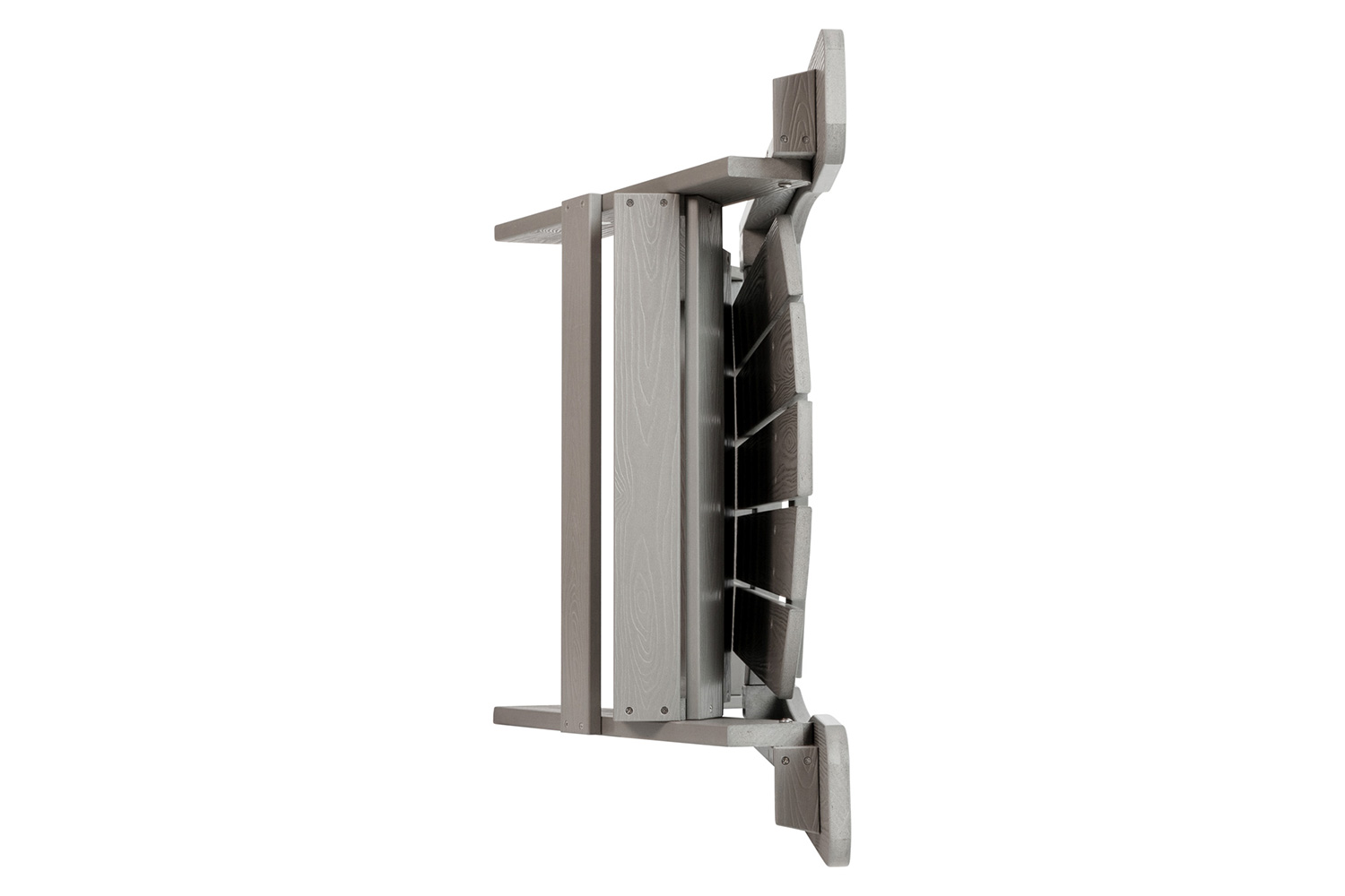 BLNK Charlestown Commercial All-Weather Poly Resin Wood Folding Adirondack Chair - Gray